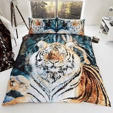 Tijger 3D Tweepersoons Dekbedovertrek