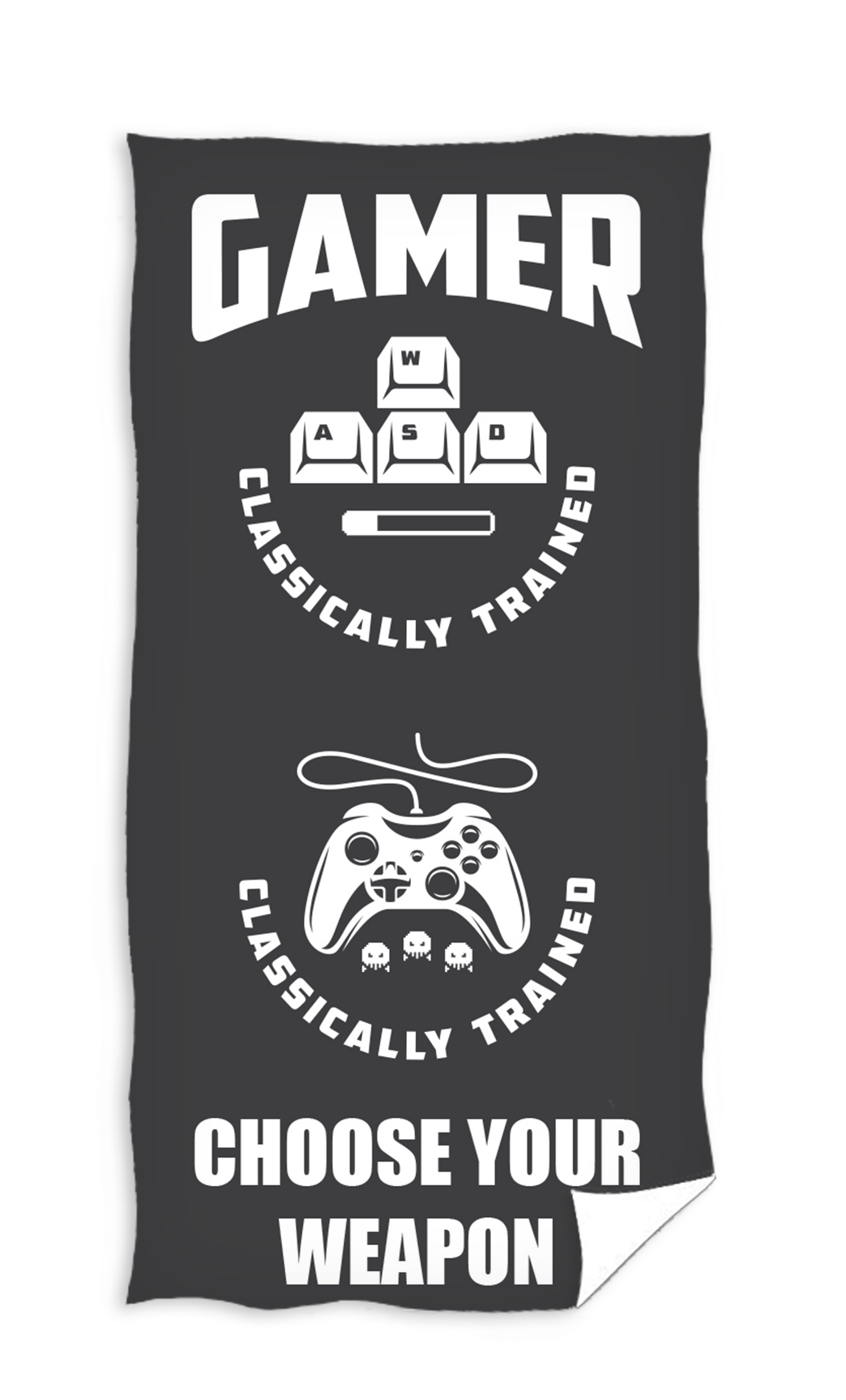 GAMER Handdoek 70x140 Duurzaam Choose your Weapon