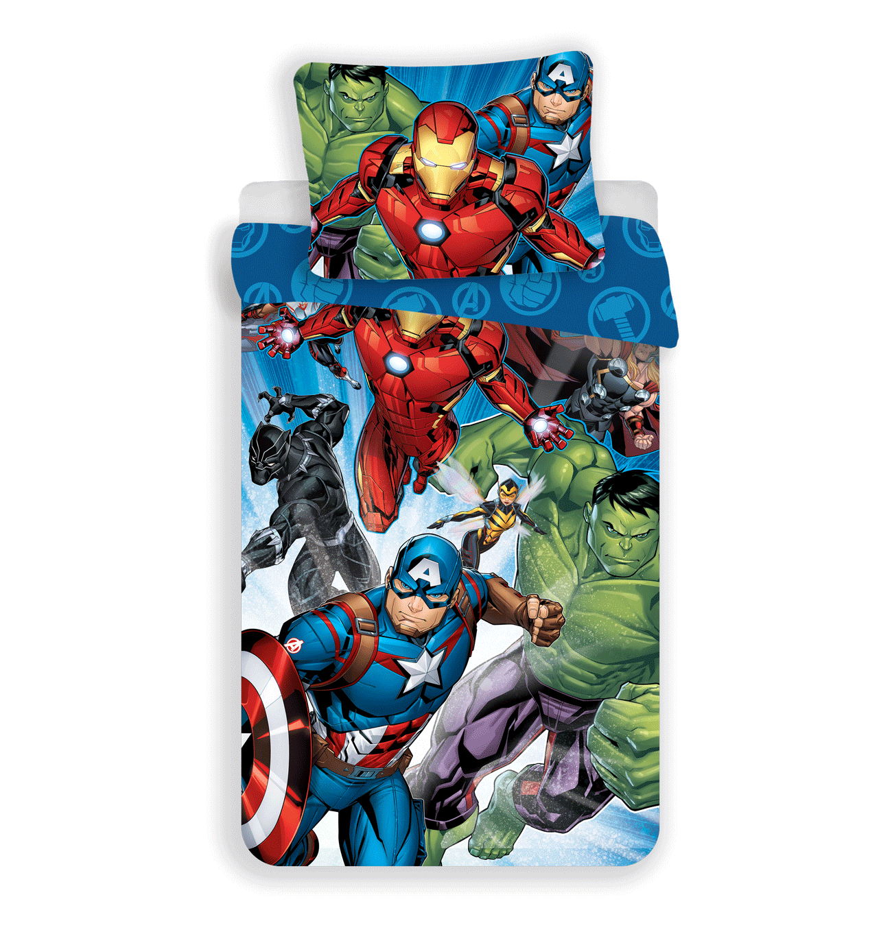 Marvel Avengers Dekbedovertrek 140x200 2in1 Katoen Duurzaam