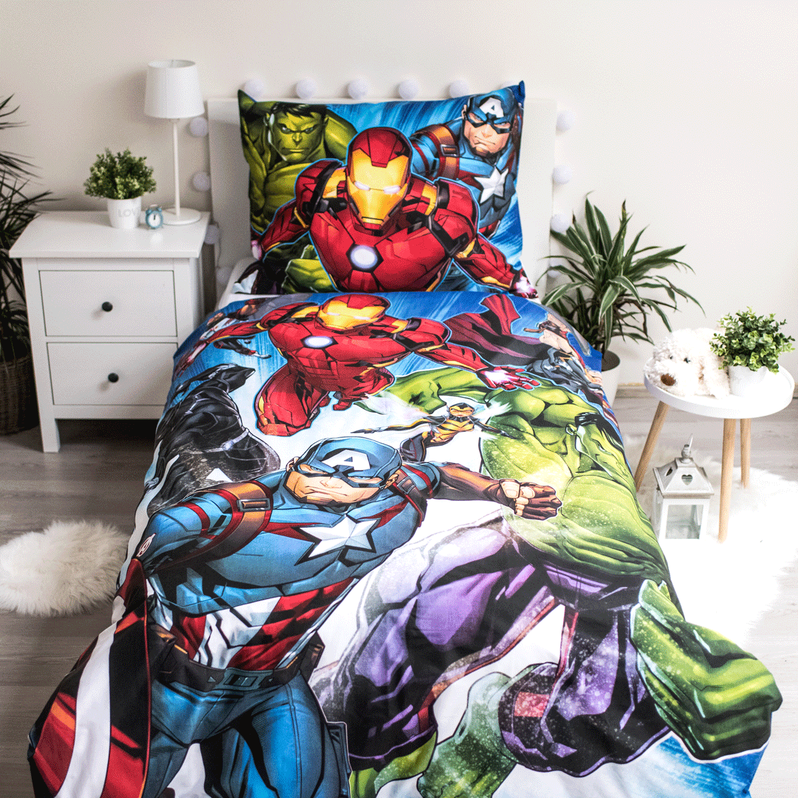 Marvel Avengers Dekbedovertrek 140x200 2in1 Katoen Duurzaam