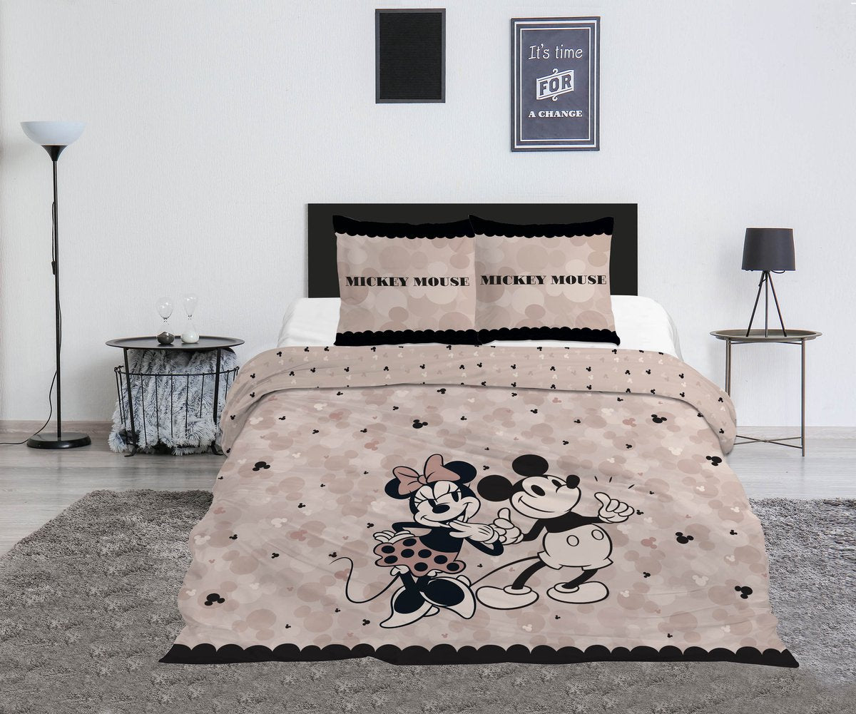 Minnie Mouse Dekbedovertrek Lits Jumeaux 240x220 Polyester 2in1 Mickey Mouse