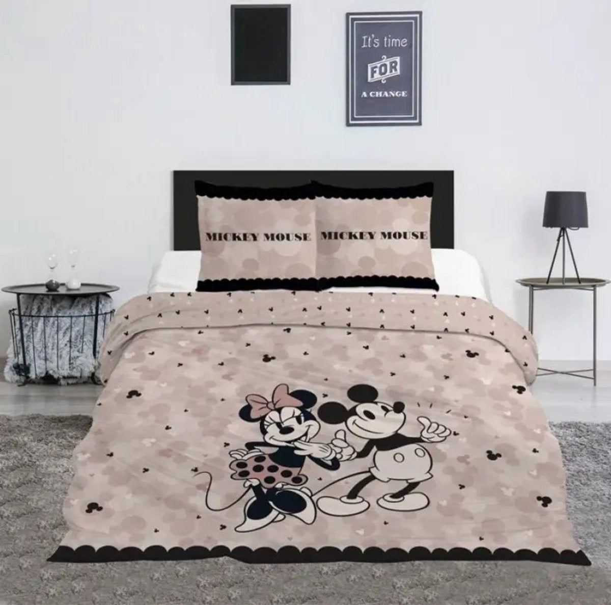 Minnie Mouse Dekbedovertrek Lits Jumeaux 240x220 Polyester 2in1 Mickey Mouse