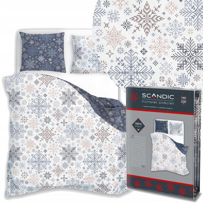 Christmas Dekbedovertrek 140x200 Kerst Katoen Santa Xmas Kerstman 2in1