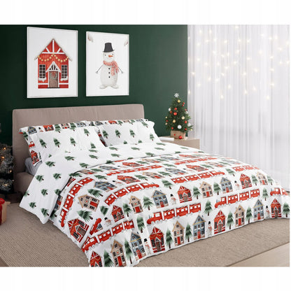 Christmas Dekbedovertrek 140x200 Kerst Katoen Santa Xmas Kerstman 2in1