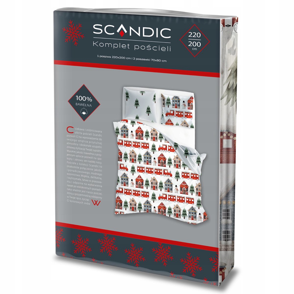 Kerst Dekbedovertrek Christmas 220x200cm  Kussensloop 70x80cm Katoen