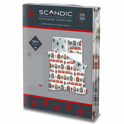 Kerst Dekbedovertrek Christmas 220x200cm  Kussensloop 70x80cm Katoen