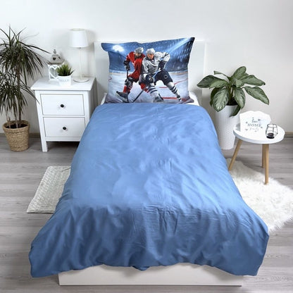 Dekbedovertrek IJshockey 140x200 Duurzaam Polyester 3D Effect 2in1