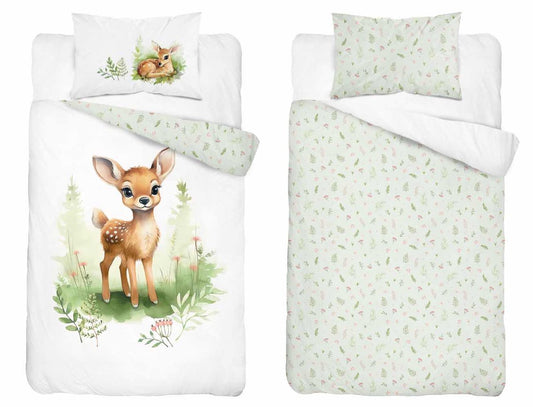 Hert BABY Dekbedovertrek Hertje 135 x 100  Katoen ledikant peuter
