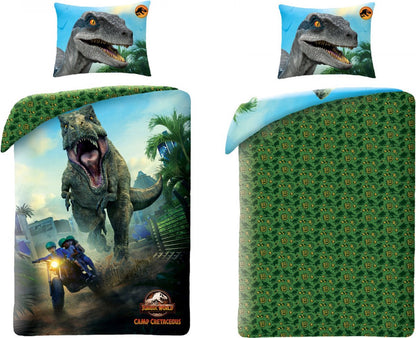 Jurassic World Dekbedovertrek 140x200 Dinosaurus Duurzaam Katoen 2in1