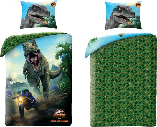 Jurassic World Dekbedovertrek 140x200 Dinosaurus Duurzaam Katoen 2in1