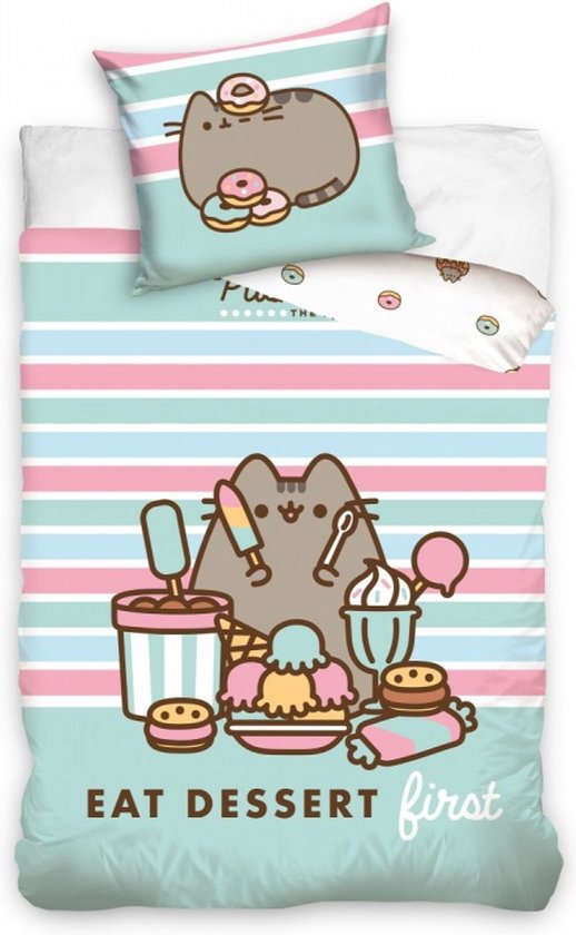Pusheen Dekbedovertrek 140x200 2in1 Duurzaam Katoen