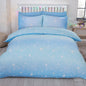 Sterren Starburst Tweepersoons Dekbedovertrek Blauw Flanel