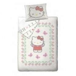 Hello Kitty Dekbedovertrek 140x200 Katoen HK08177-Cream
