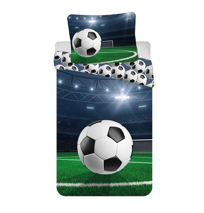 Voetbal Dekbedovertrek 140x200 Duurzaam Katoen 2in1
