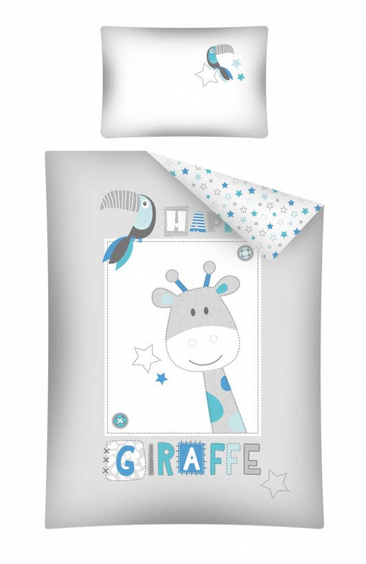 Giraf Dekbedovertrek Junior Grijs/Blauw