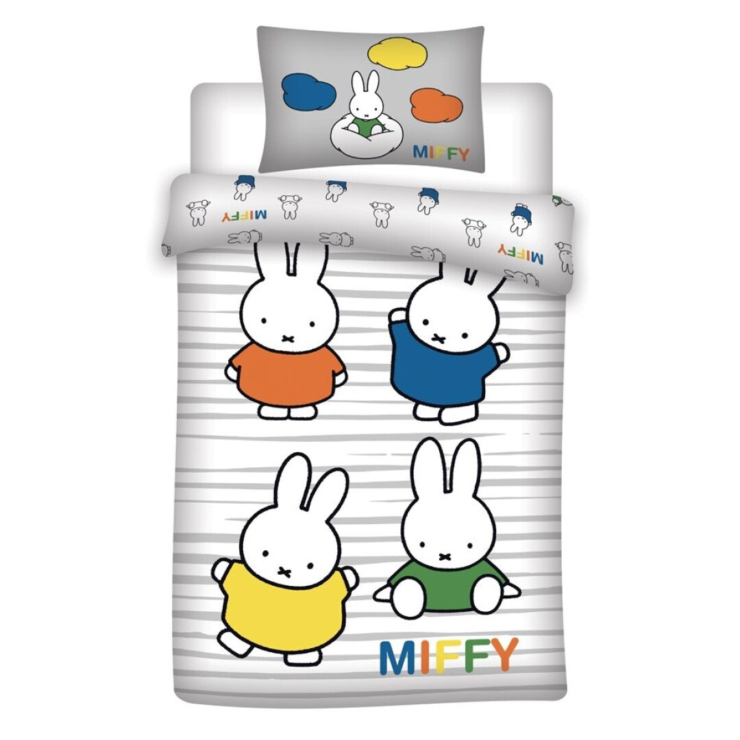 Miffy Baby Dekbedovertrek Ledikant Junior Nijntje 100x135 + 40x60  Katoen