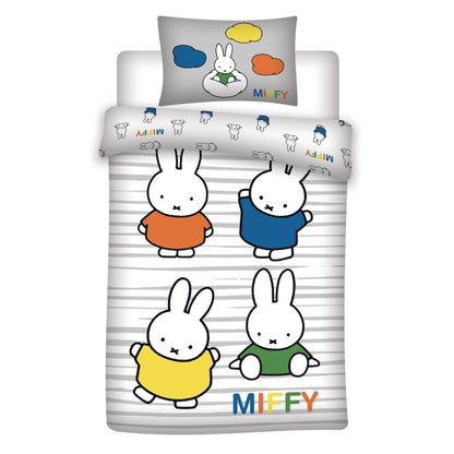 Miffy Baby Dekbedovertrek Ledikant Junior Nijntje 100x135 + 40x60  Katoen