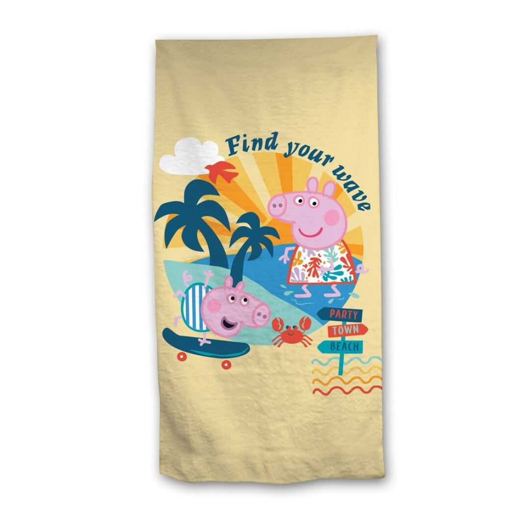 Peppa Pig Handdoek 70x140 Polyester Sneldrogend