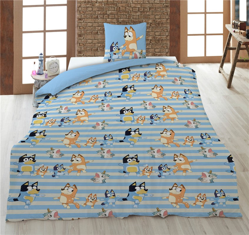 Bluey Dekbedovertrek 140x200 Eenpersoons Duurzaam KATOEN 2in1