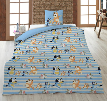 Bluey Dekbedovertrek 140x200 Eenpersoons Duurzaam KATOEN 2in1