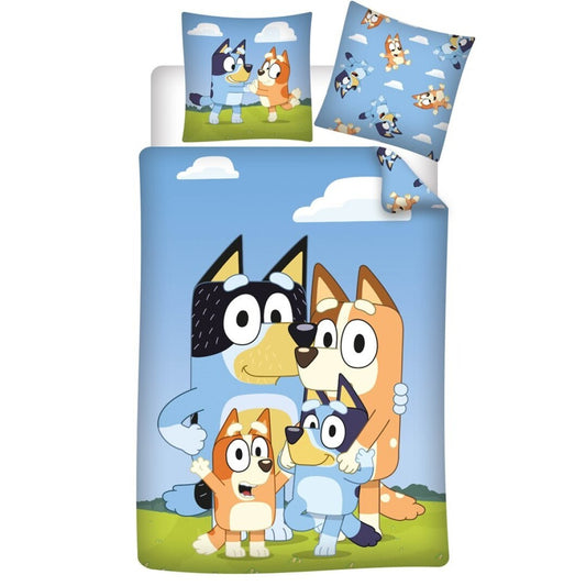 Bluey Dekbedovertrek 140x200 Eenpersoons Polykatoen Duurzaam 2in1