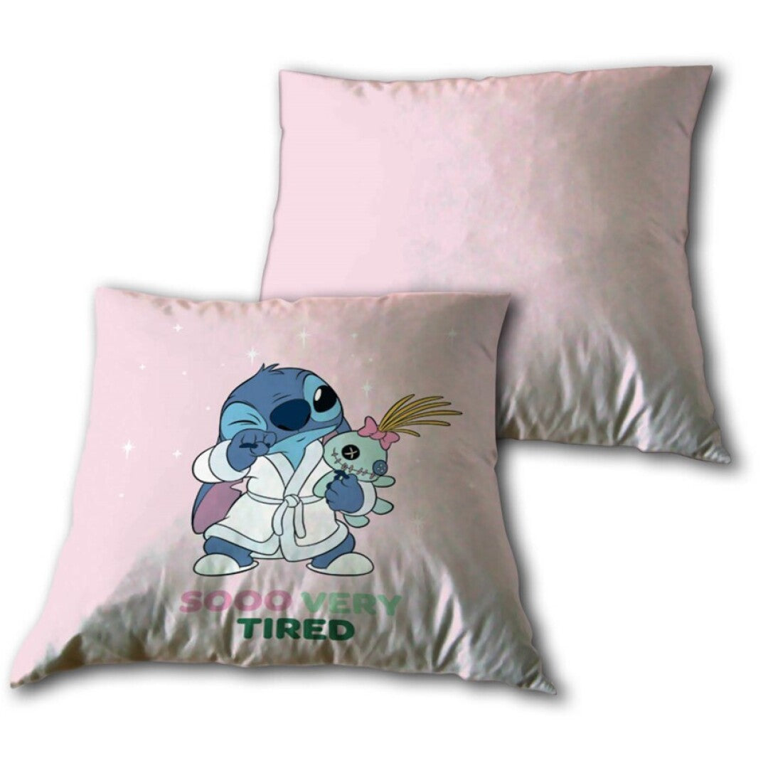 Lilo & Stich Kussen 40x40 Gevuld Duurzaam Roze Velboa
