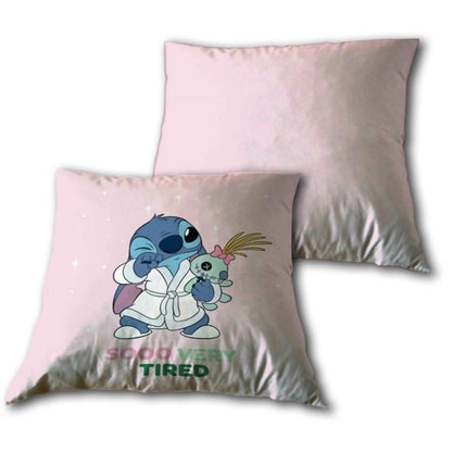 Lilo & Stich Kussen 40x40 Gevuld Duurzaam Roze Velboa