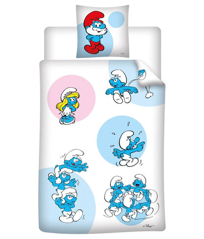 Smurfen dekbedovertrek 140x200 Polykatoen