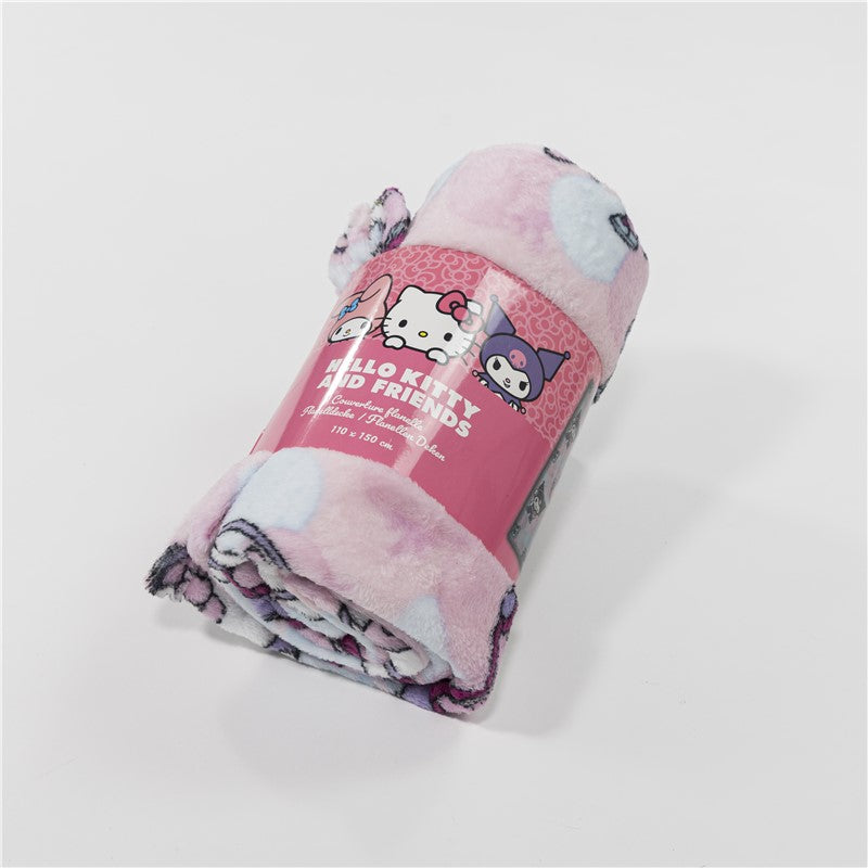 Hello Kitty Fleece Plaid 110x150 Deken