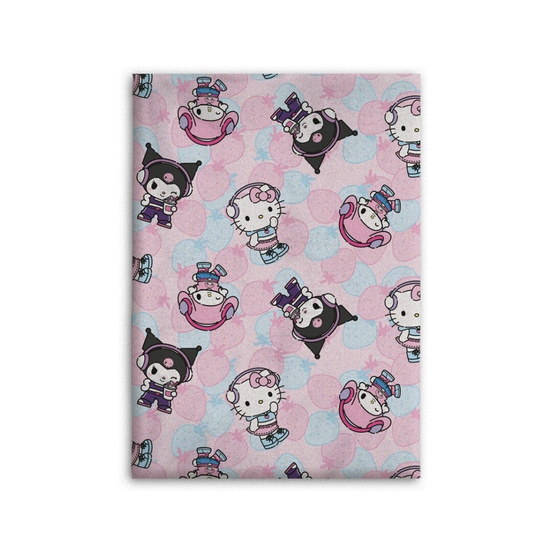 Hello Kitty Fleece Plaid 110x150 Deken