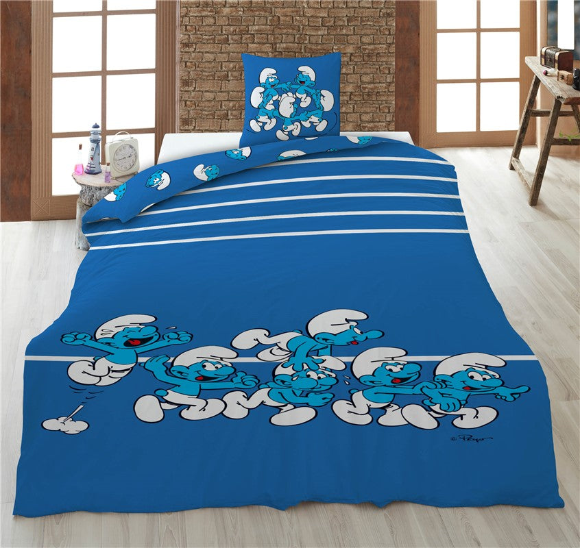 Smurfen dekbedovertrek 140x200 Polykatoen