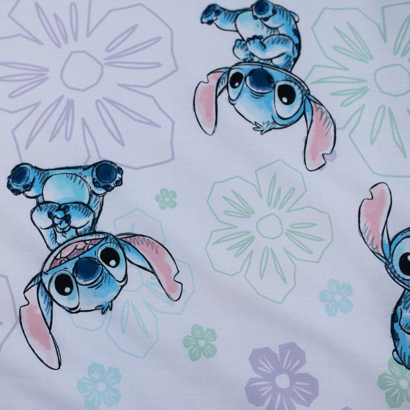 Disney Lilo Stitch Dekbedovertrek 100x135 2in1 Duurzaam Ohana Wit