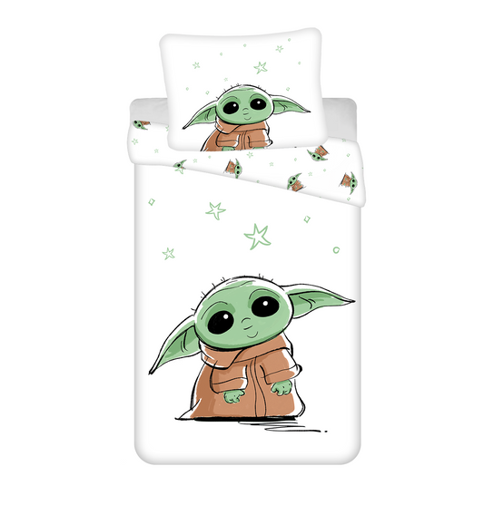 Star Wars Dekbedovertrek 140x200 Duurzaam Katoen 2in1 Baby Yoda