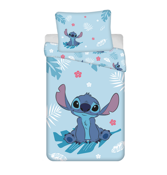 Disney Lilo Stitch Eenpersoons Dekbedovertrek 140x200 cm Katoen 2in1 Duurzaam