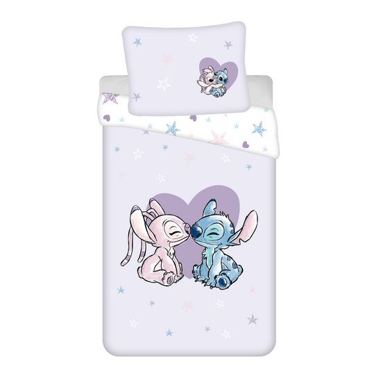 Disney Lilo Stitch Eenpersoons Dekbedovertrek 140x200 cm Katoen 2in1 Duurzaam
