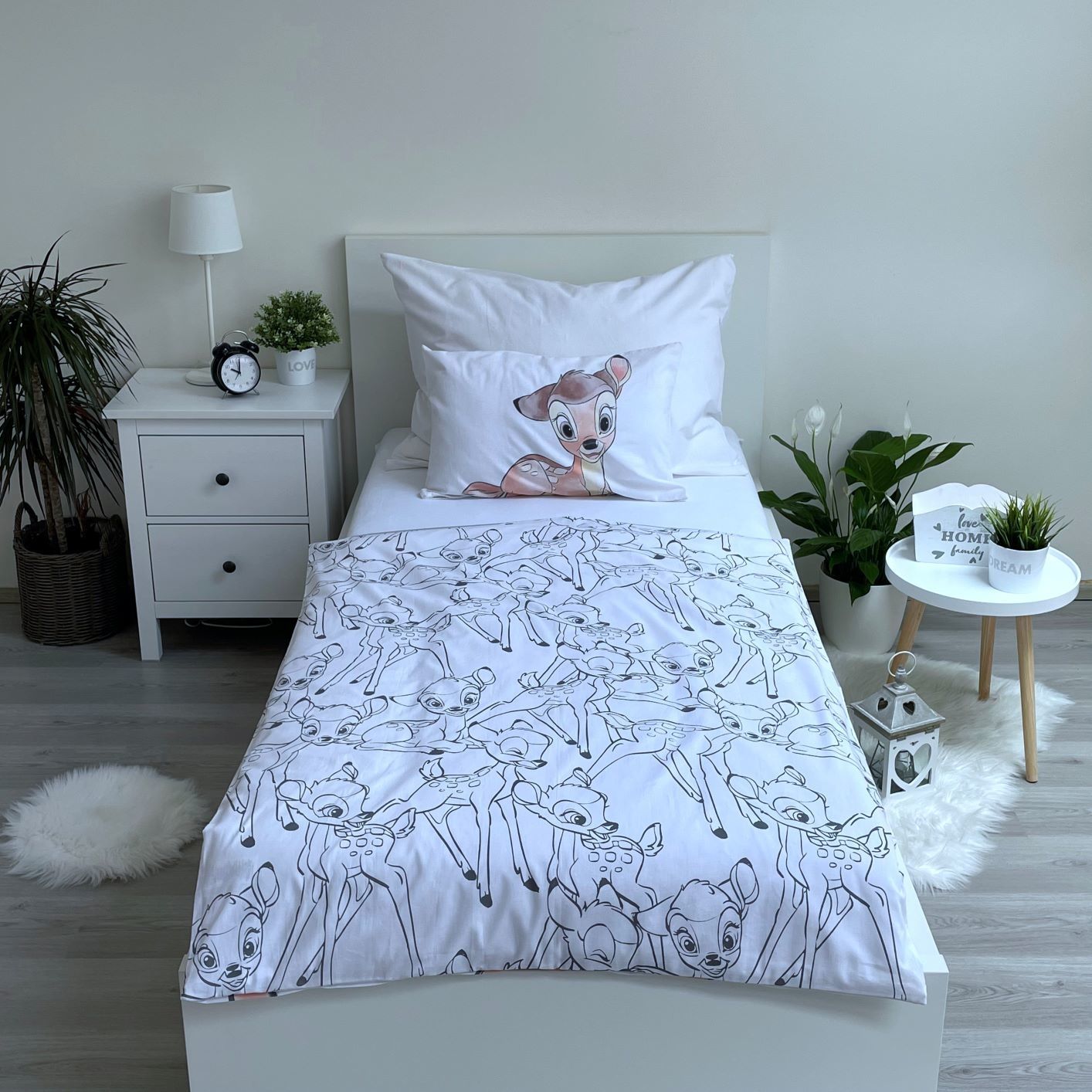 Disney Bambi Strepen Dekbedovertrek 100x135 Duurzaam 2in1 Katoen