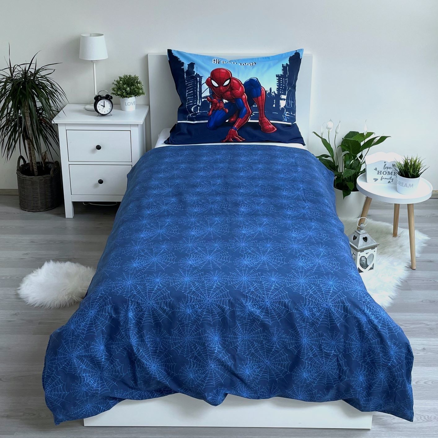 SpiderMan Dekbedovertrek Spidey 140x200  Duurzaam Katoen Blauw