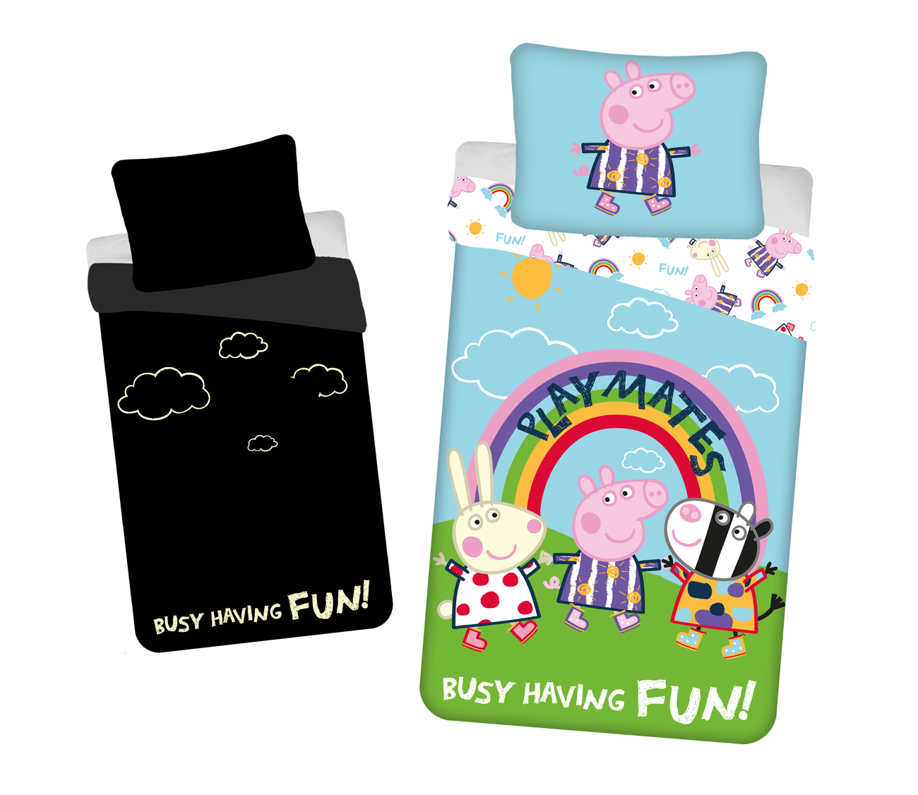 Peppa Pig Dekbedovertrek 140x200 Duurzaam Glowing