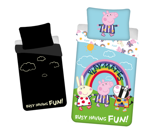 Peppa Pig Dekbedovertrek 140x200 Duurzaam Glowing