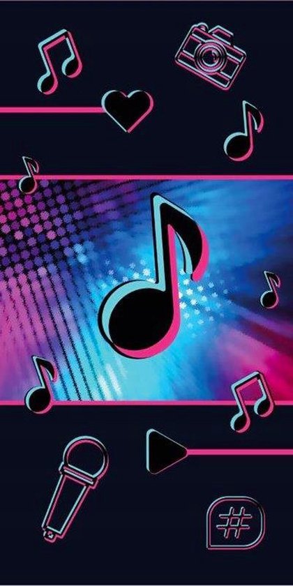 Tik Tok Music Badlaken  70x140 Duurzaam