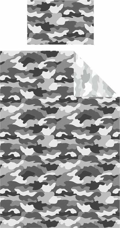 Camouflage Dekbedovertrek 135x200 Kussensloop 50x75 Polykatoen