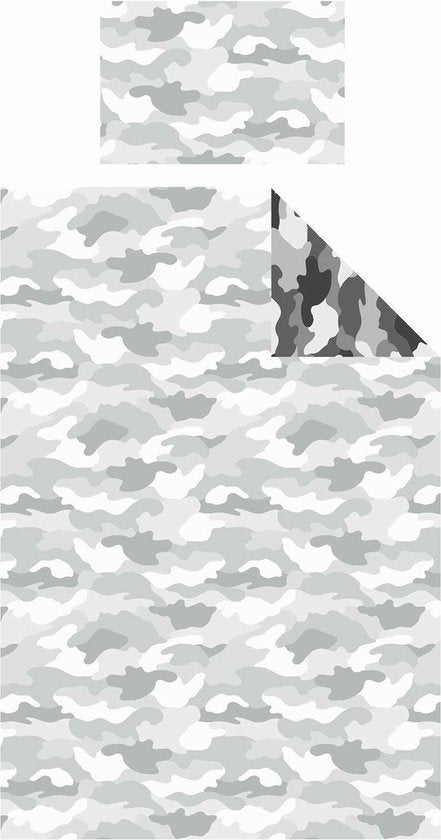 Camouflage Dekbedovertrek 135x200 Kussensloop 50x75 Polykatoen