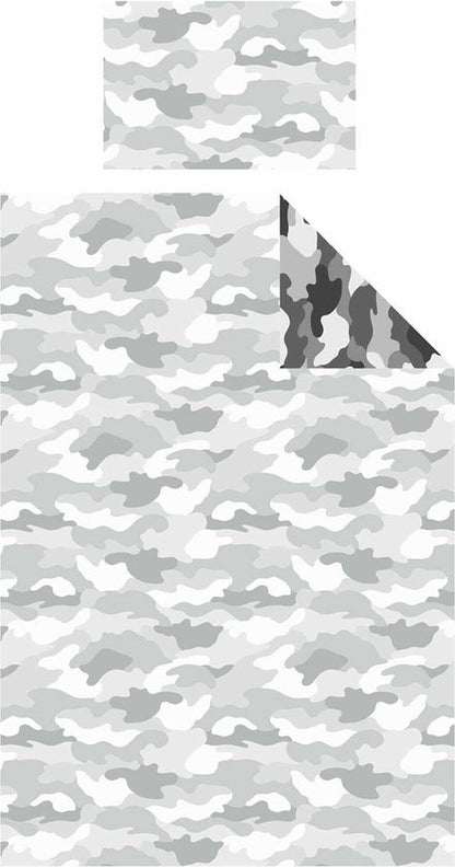 Camouflage Dekbedovertrek 135x200 Kussensloop 50x75 Polykatoen