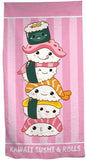 Kawaii Sushi And Rolls Handdoek 70x140 Polyester