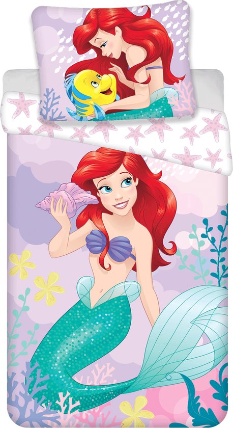 De Kleine Zeermeermin Disney Ariel Dekbedovertrek 140x200 2in1 Duurzaam