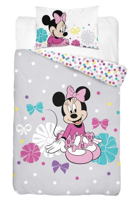 Minnie Mouse  Junior Dekbedovertrek Grijs