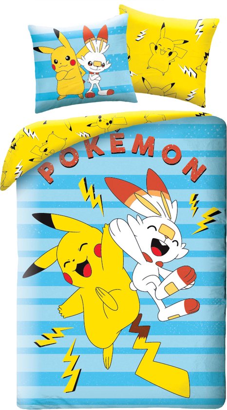Pokémon Pikachu Dekbedovertrek 140x200 Duurzaam 2in1