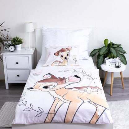 Disney Bambi Beige Dekbedovertrek 100x135 Duurzaam 2in1 Katoen