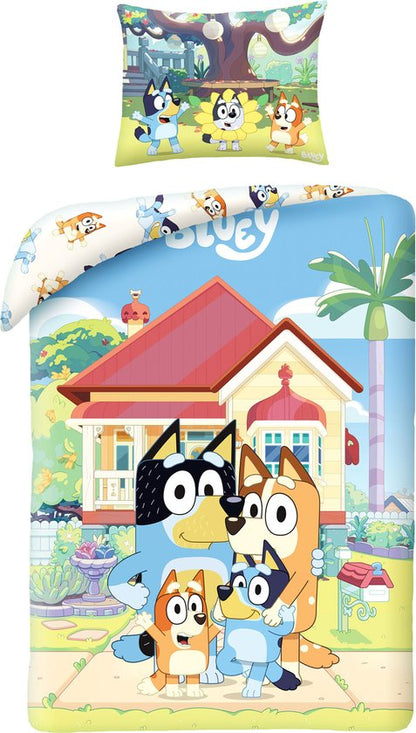 Bluey Dekbedovertrek 140x200 Katoen 2in1 Duurzaam Katoen
