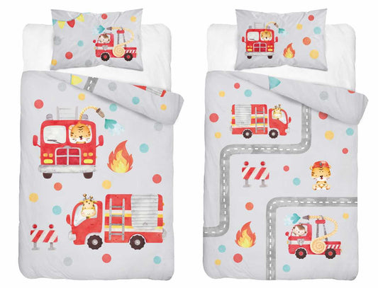 Farm Boerderij Dekbedovertrek 100x135 Katoen Duurzaam 2in1 Junior Peuter Ledikant